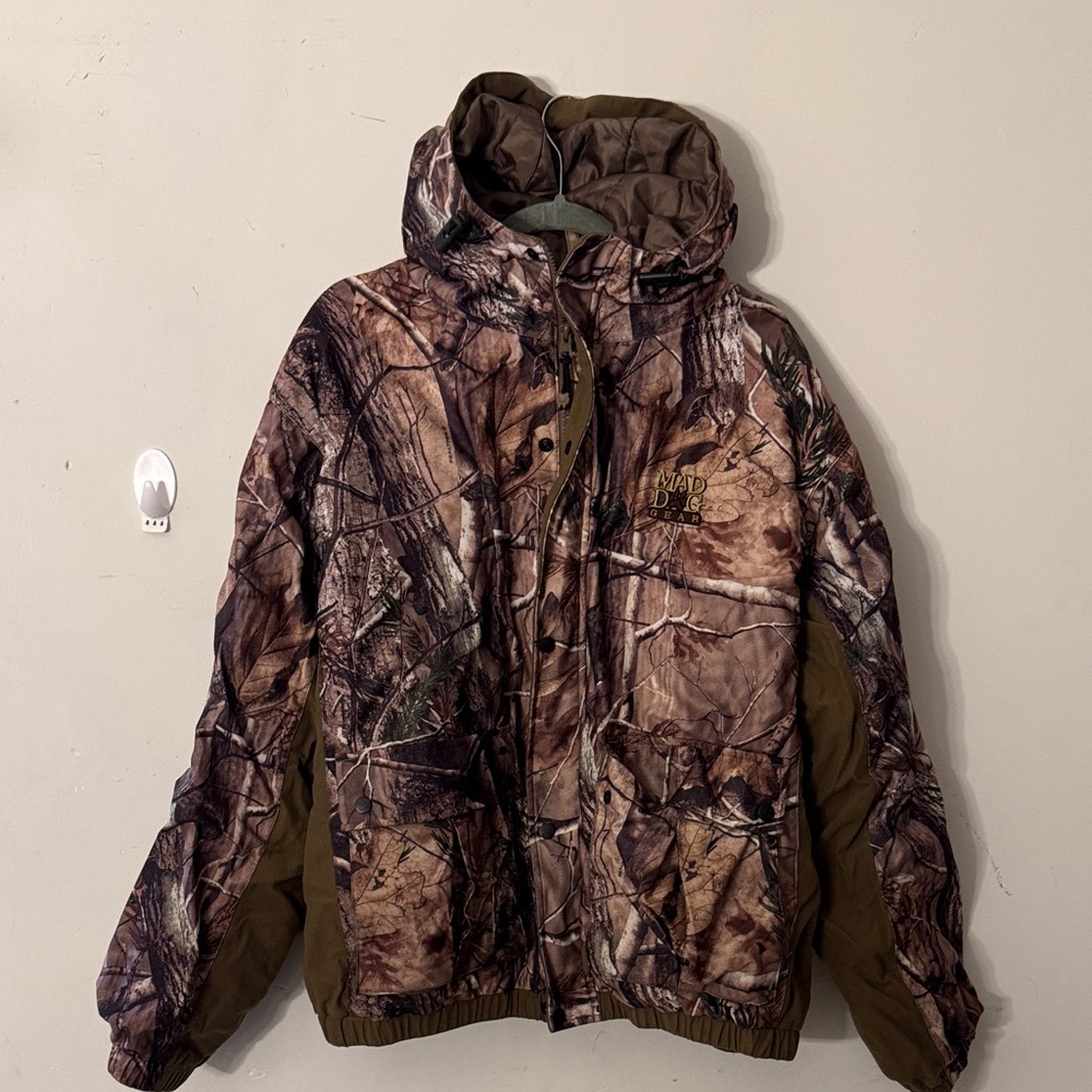 Mossy Oak Men's Brown Camo Performance Hooded Jacket